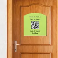 Business QR Code Promotional Custom Beauty Salon Door Sign