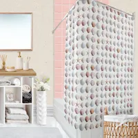 Pretty Seashells Ocean Sea Marine Shell Patterned Shower Curtain