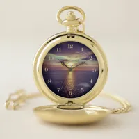 Sunrise Over The Ocean Pocket Watch