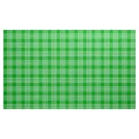 Gingham Check Green and White Fabric