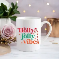 Holly jolly vibes Drinking Coffee Mug