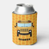 Yellow School Bus Driver and Classroom Teacher Can Cooler