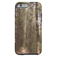 Tall Pine Trees Path in Woods Nature Photography Tough iPhone 6 Case