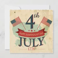 American 4th of July Party Invitations