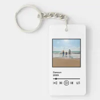 Family Vacation Memory Music Controls mp3 Buttons Keychain