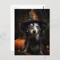 Funny Halloween Dog Postcard