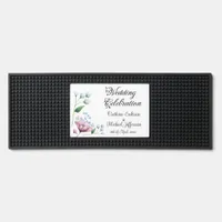 Elegant Floral Wedding Soft Botanical Romance Bar Mat