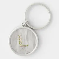 Minimalist Monogram L: Nature's Touch Keychain