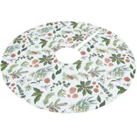 Classic Winter Woodland Watercolor Forest Holiday Brushed Polyester Tree Skirt