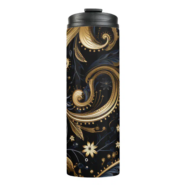 Paisley Seamless Pattern Thermal Tumbler