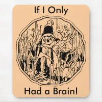 Halloween Scarecrow No Brain Mousepad