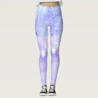 Snow Scene with Ornaments and Blue Tint Snow Leggings