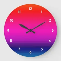 Spectrum of Horizontal Colors - 4 Large Clock