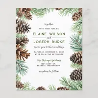 Budget Winter Foliage Pine cone Wedding