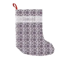 Christmas Stocking - Purple Quilt pattern and Name