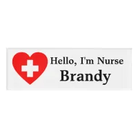 Personalized Hello, Im Nurse Name Tag