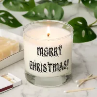 Merry Christmas Starry Night Holiday Font Scented Candle