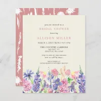 Budget Wildflowers Bridal Shower Invitations