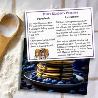Blueberry Pancakes Recipe Card