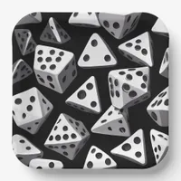 Dice Delight: A Geometric Cascade Paper Plates