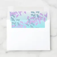 Fresh Pretty Pastel Outlined Flowers Envelope Liner