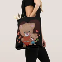 BEST MOM wiht TEDDY Tote Bag