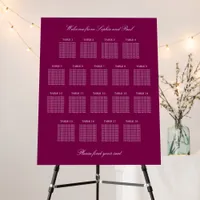 Mulberry 18 Table Wedding Seating Chart Foam Board