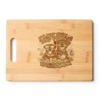 Two Rottweiler Dogs Sitting Together Cutting Board