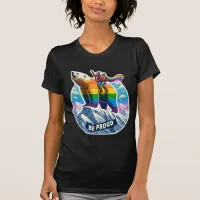 Vibrant polar bear Perched on mountain with girls T-Shirt