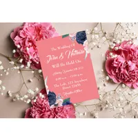 Elegant Floral Wedding Inviation Invitation