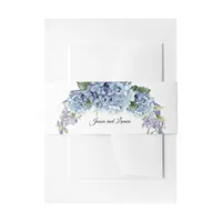 Forget-Me-Not Flowers Watercolor Elegant  Invitation Belly Band