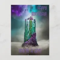 Happy Birthday, You're a Gem! Gemstone Universe Postcard