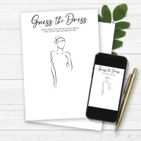 Draw the Dress Bridal Shower Party Game Invitation