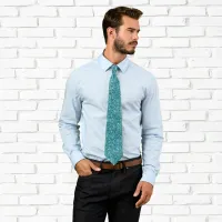 Luxury Sparkly Teal Glitter Neck Tie