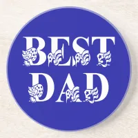 Best Dad Blue Flag Tex Coaster