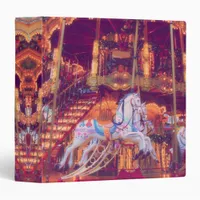 childhood dream - old horse carousel 3 ring binder