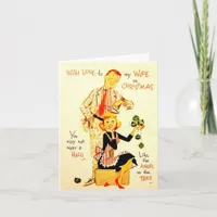 Vintage Husband to Wife Christmas Holiday Card