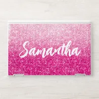 Pink Ombre Glitter HP Laptop Skin