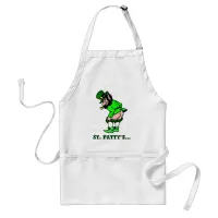 Mooning Leprechaun Apron