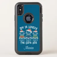 Om Is Where the Cats Are Holiday OtterBox Defender iPhone X Case