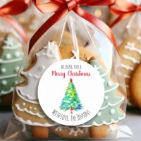 Wishing You a Merry Christmas Personalized Classic Round Sticker