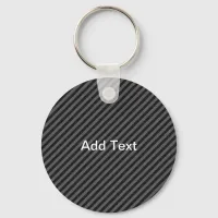 Thin Black and Gray Diagonal Stripes Keychain