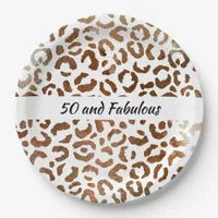 50 and Fabulous Big Cat Print Abstract Paper Plates