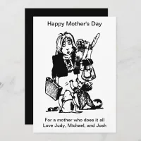 Supermom Does It All Happy Mother's Day Invitation