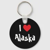 I Love Alaska Keychain