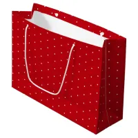 Christmas Classic Red And White Polka Dot Snow Large Gift Bag