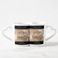 Elegant 28th Linen Wedding Anniversary Celebration Coffee Mug Set