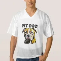 Pit Bull Dad | Dog Lover's  Men's Football Jersey