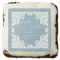 Blue Talavera Cielito Lindo Boy Baby Shower Brownie