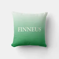 Personalized Green and Blue Striped Baby's Name Throw Pillow